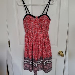 Maurices Red Paisley Mini Dress (M)
